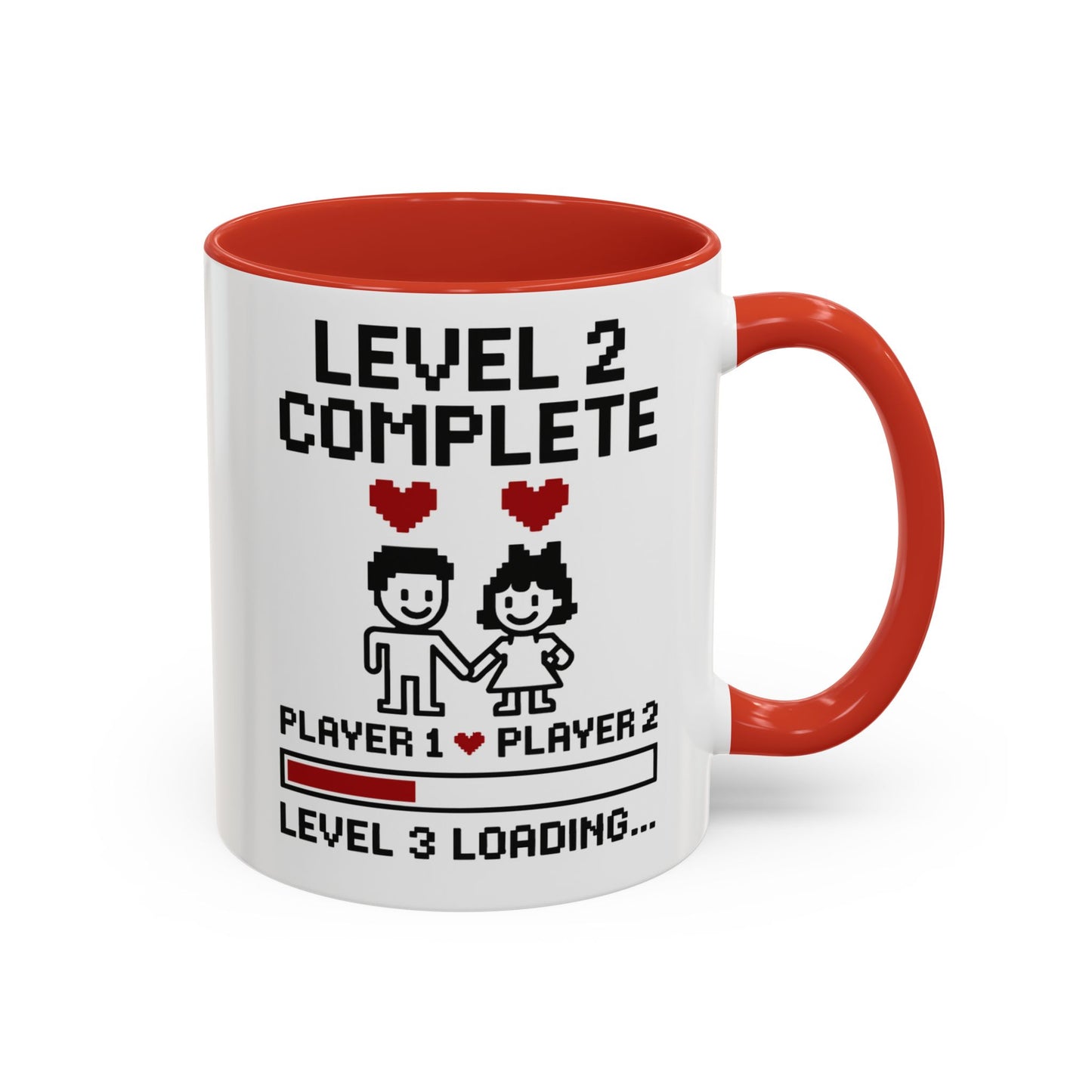 Level 2 complete mug, Level 2 complete coffee mug, Level 2 complete cup, Second anniversary gamer couple mug, 2nd anniversary gamer gift