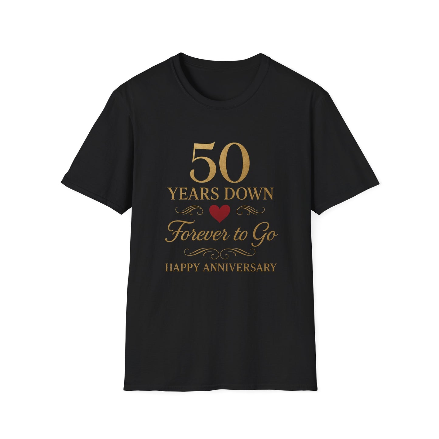 50 years down forever to go shirt, 50 years anniversary couple shirt, 50 year anniversary family shirt, 50th golden anniversary tee