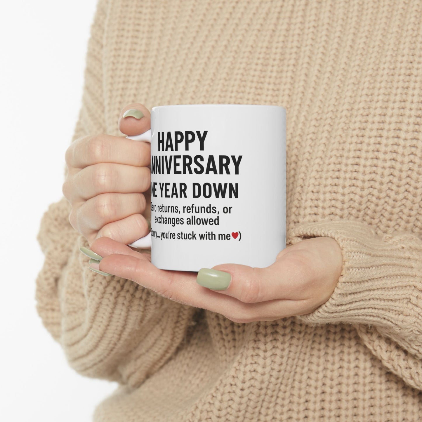 First year wedding anniversary mug, First year wedding anniversary presents, First wedding anniversary funny mug, 1st first anniversary mug