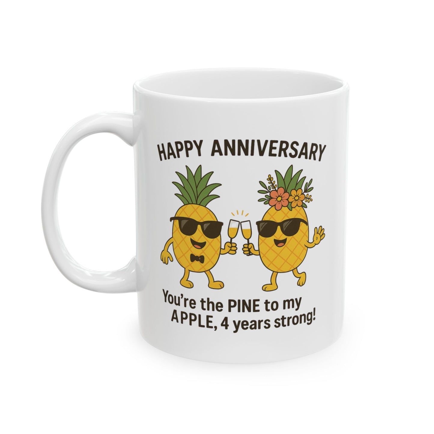 Funny anniversary gift for him 4 years, Funny anniversary gift for her 4 years, Four years wedding anniversary cup, Fourth anniversary mug