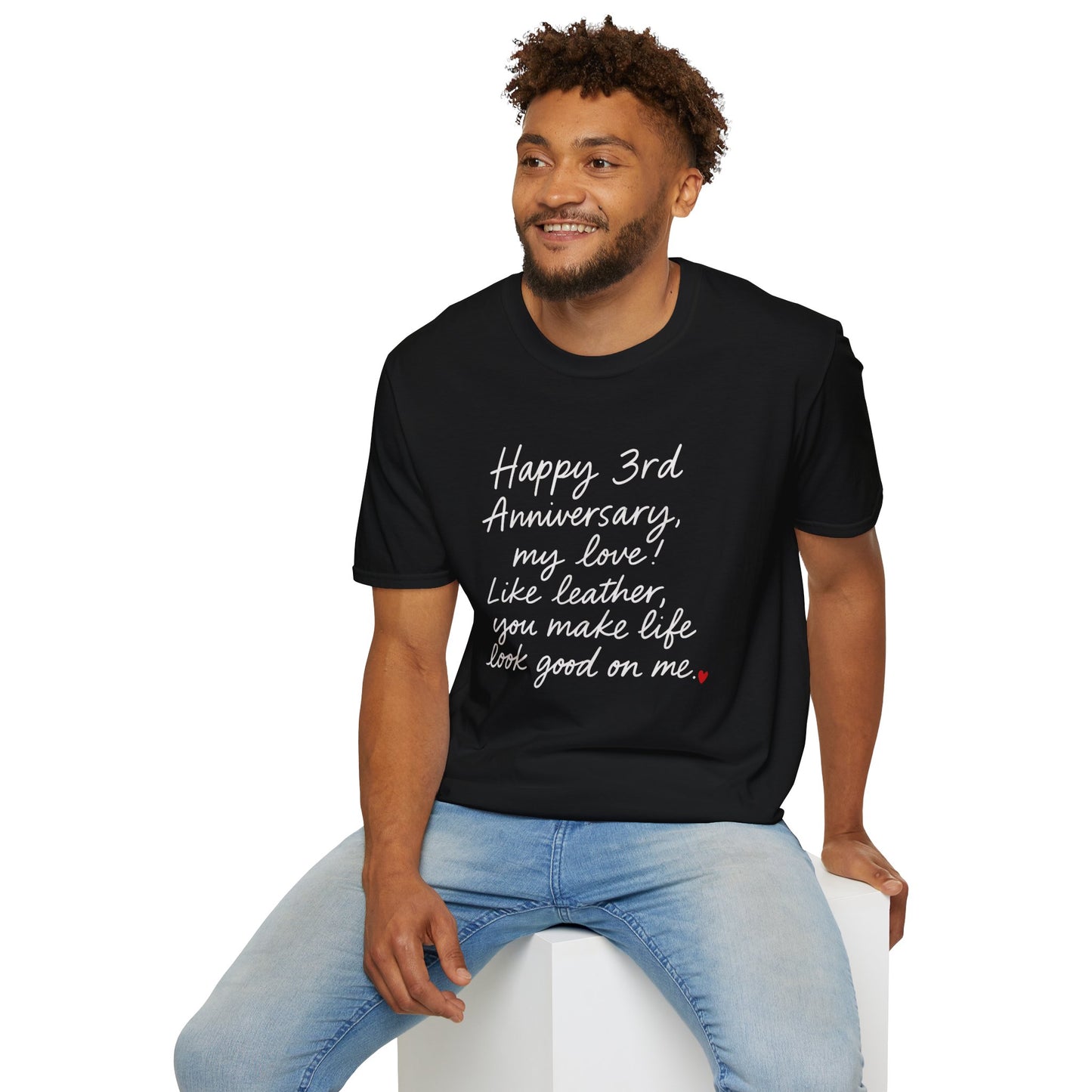 Leather anniversary shirt, Anniversary gifts for girlfriend 3 years, 3rd anniversary tshirts, Third anniversary tee