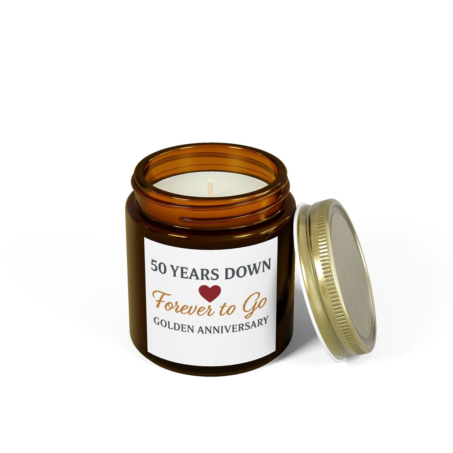 Candles for golden wedding anniversary, Anniversary gifts for him fifty wedding, 50 year anniversary candle, 50th anniversary gift candle