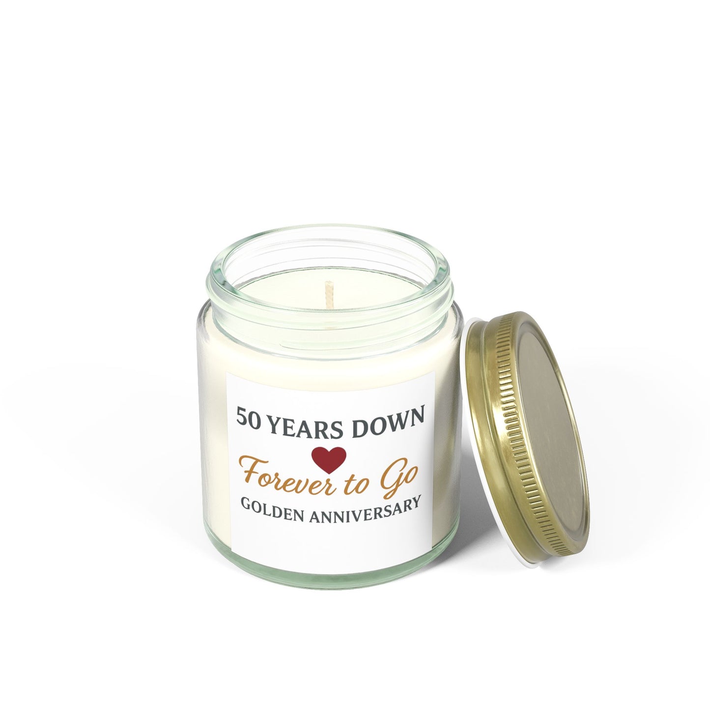 Candles for golden wedding anniversary, Anniversary gifts for him fifty wedding, 50 year anniversary candle, 50th anniversary gift candle
