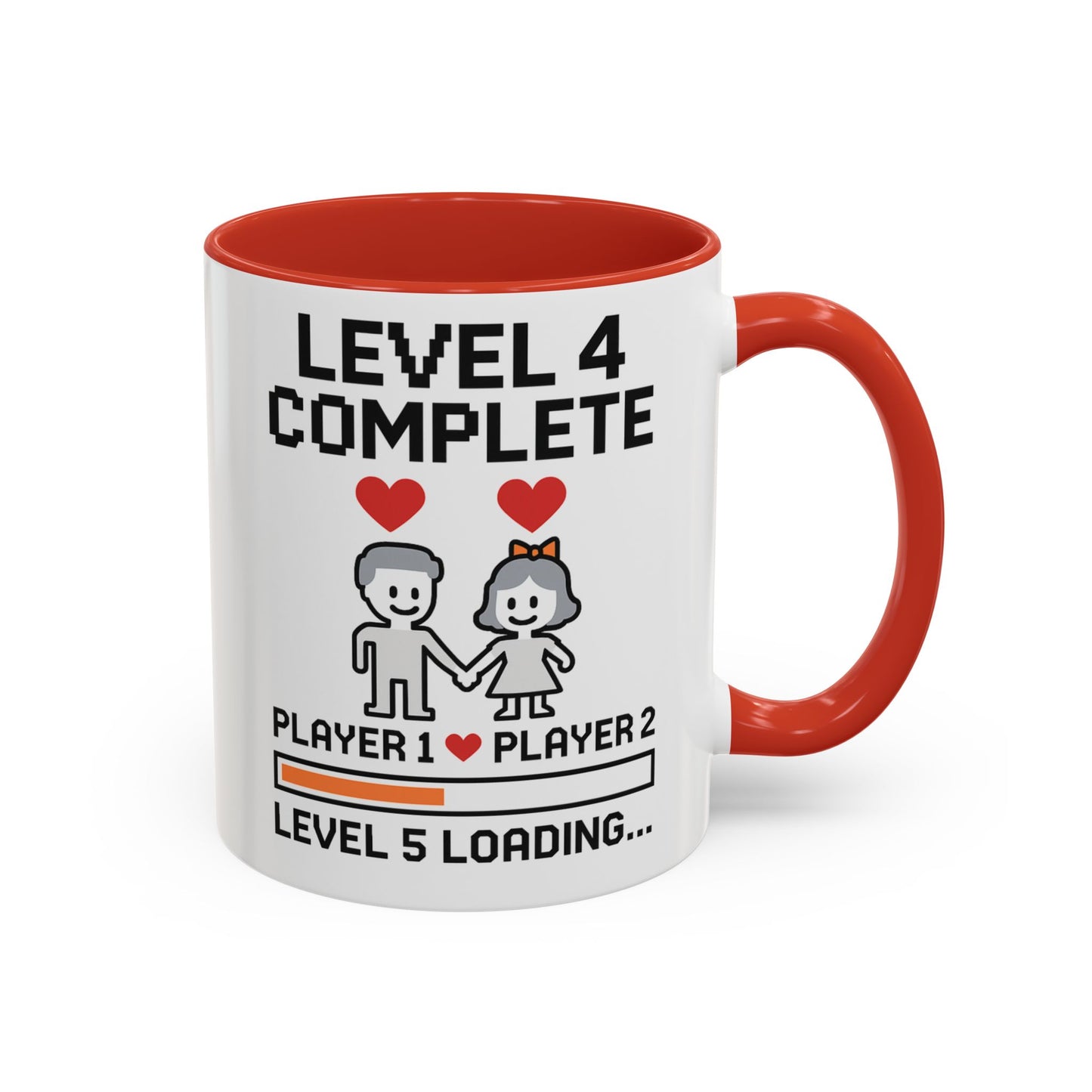 Level 4 complete mug, Level 4 complete coffee mug, Level 4 complete cup, Level 4 gamer couple mug, 4th anniversary gamer gift