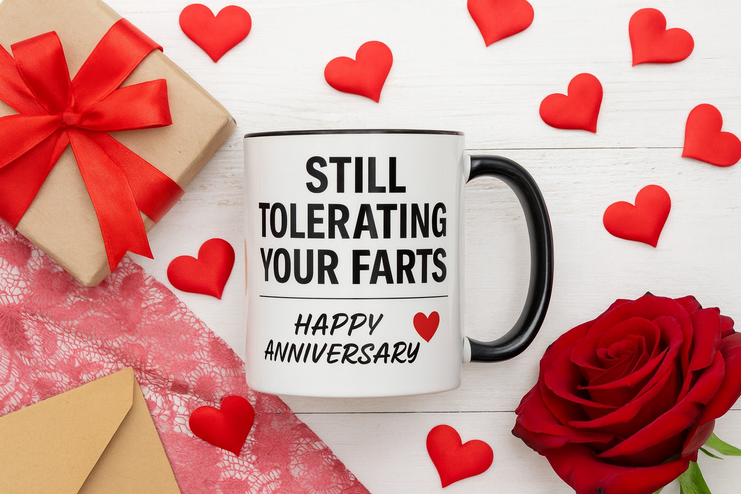 Hilarious anniversary quotes mug, Funny anniversary messages for husband cup, Funny happy wedding anniversary mug