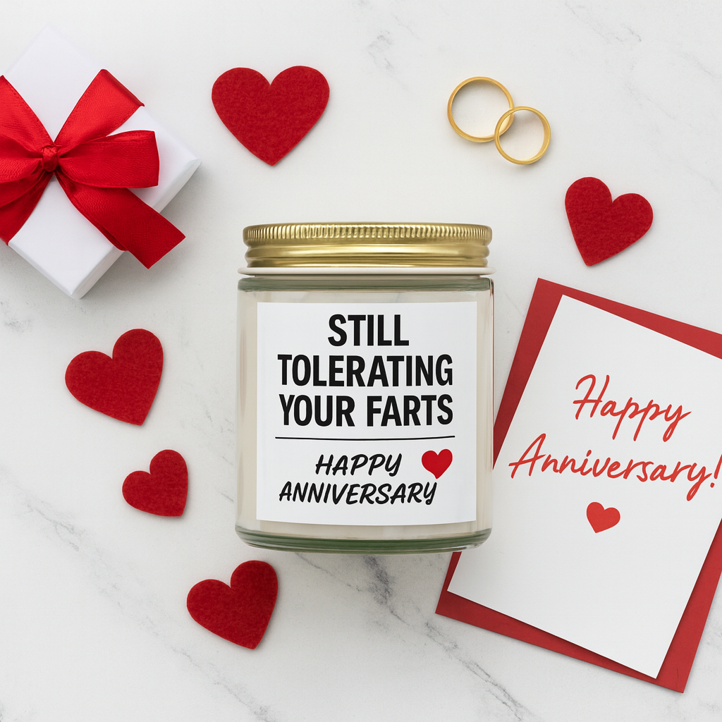 Farts anniversary candle, Hilarious anniversary memes candle, Weird anniversary candle, Fart candle anniversary