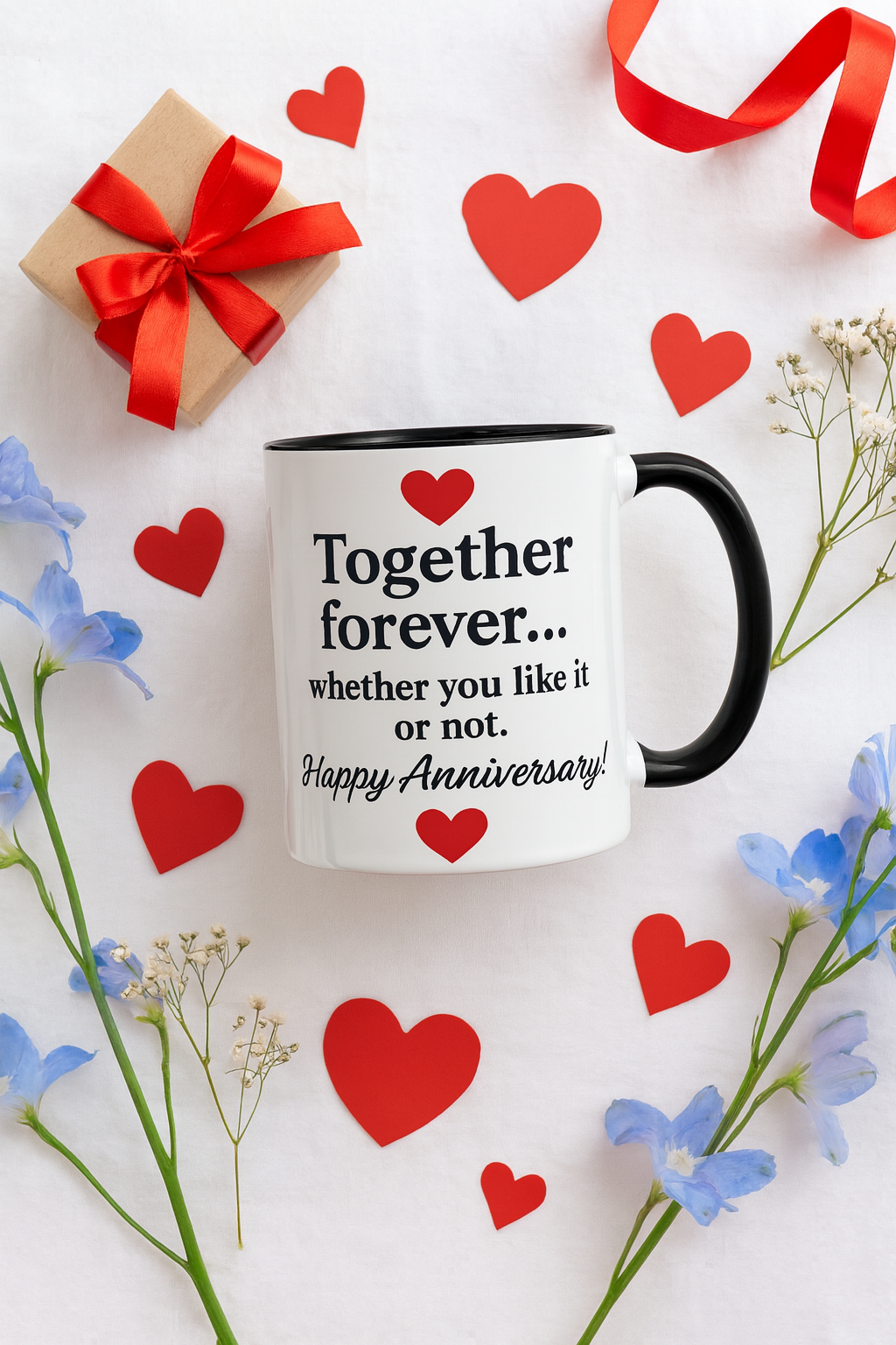 Funny happy wedding anniversary cup, Funny anniversary presents for couple, Funny anniversary words for wife, Silly wedding anniversary gift