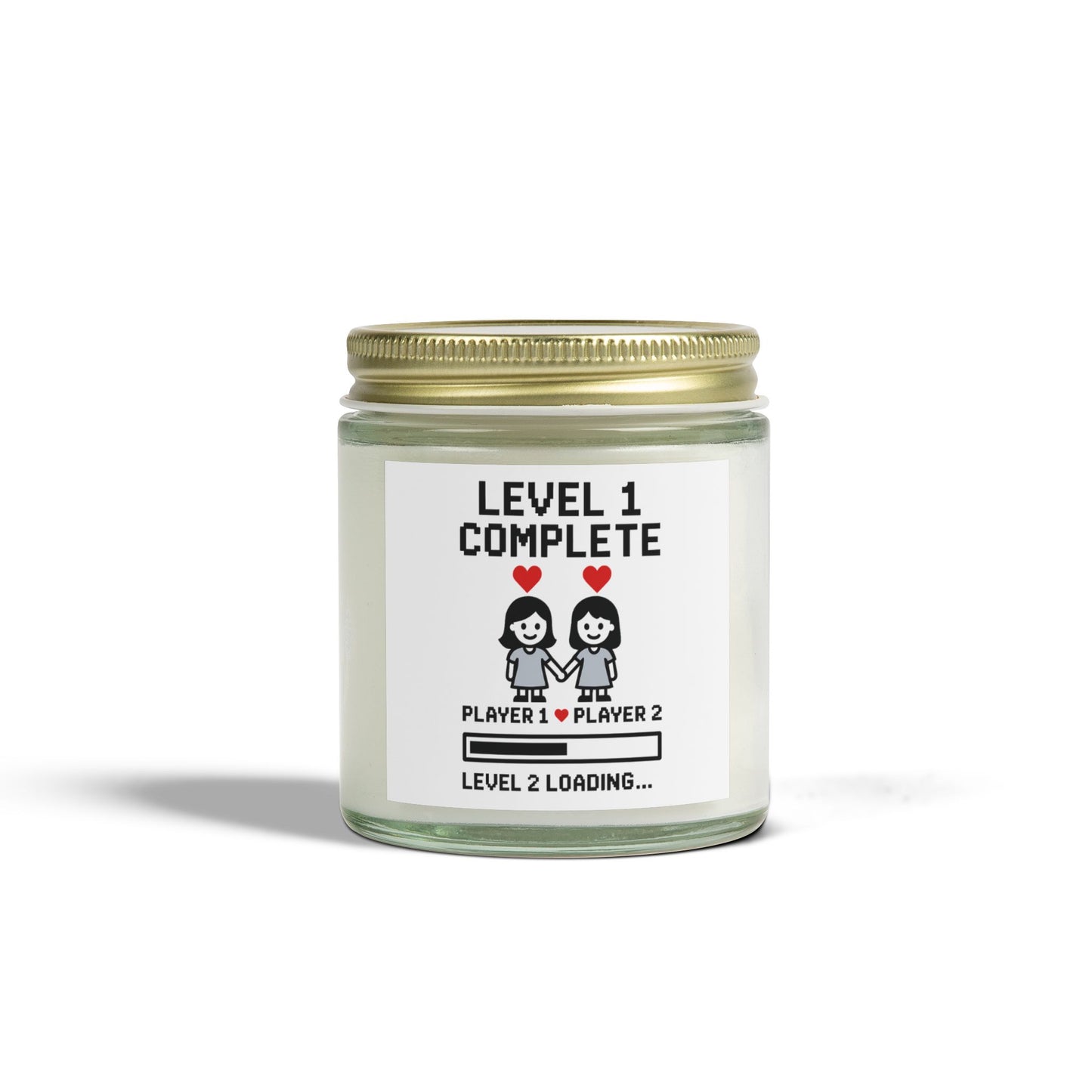 First anniversary lesbian couple gift, First anniversary candle for lesbian couple, Gay women gamer couple, Gay wife first anniversary gift