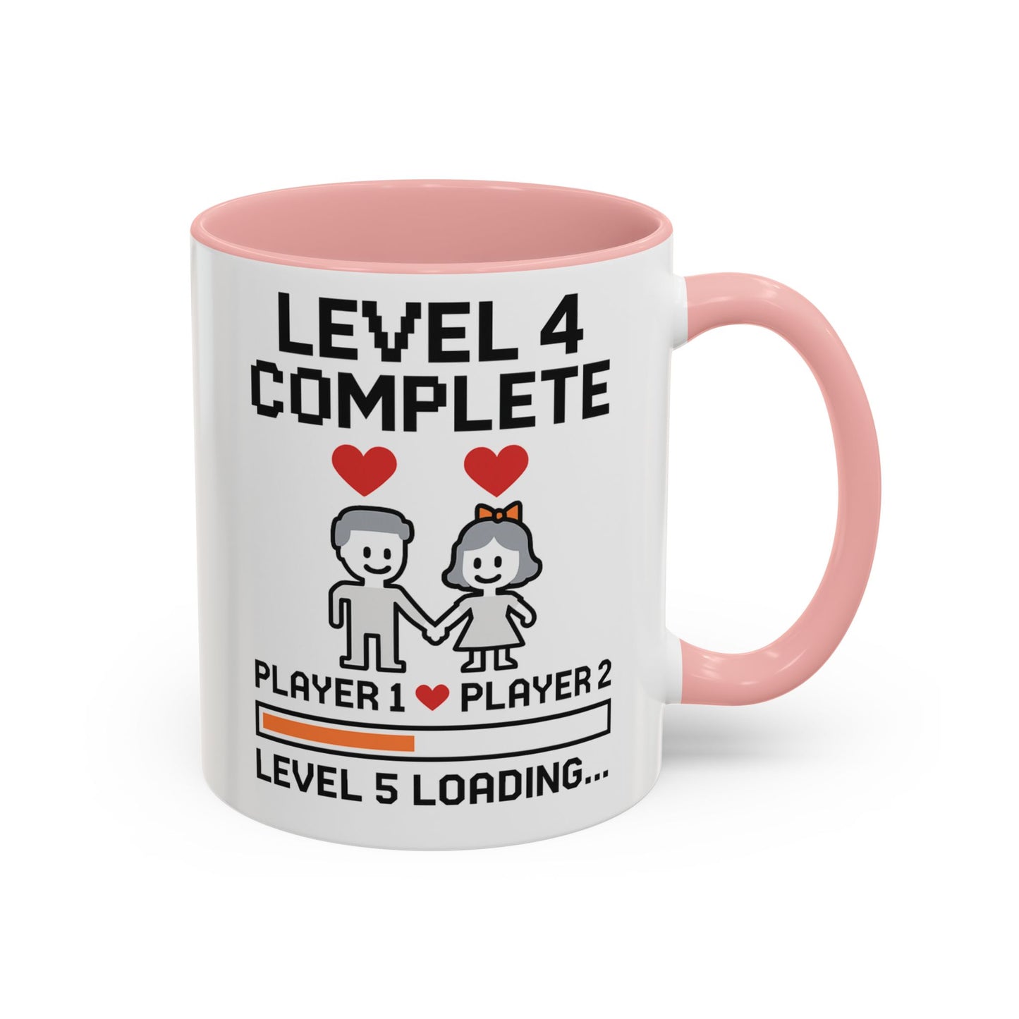 Level 4 complete mug, Level 4 complete coffee mug, Level 4 complete cup, Level 4 gamer couple mug, 4th anniversary gamer gift