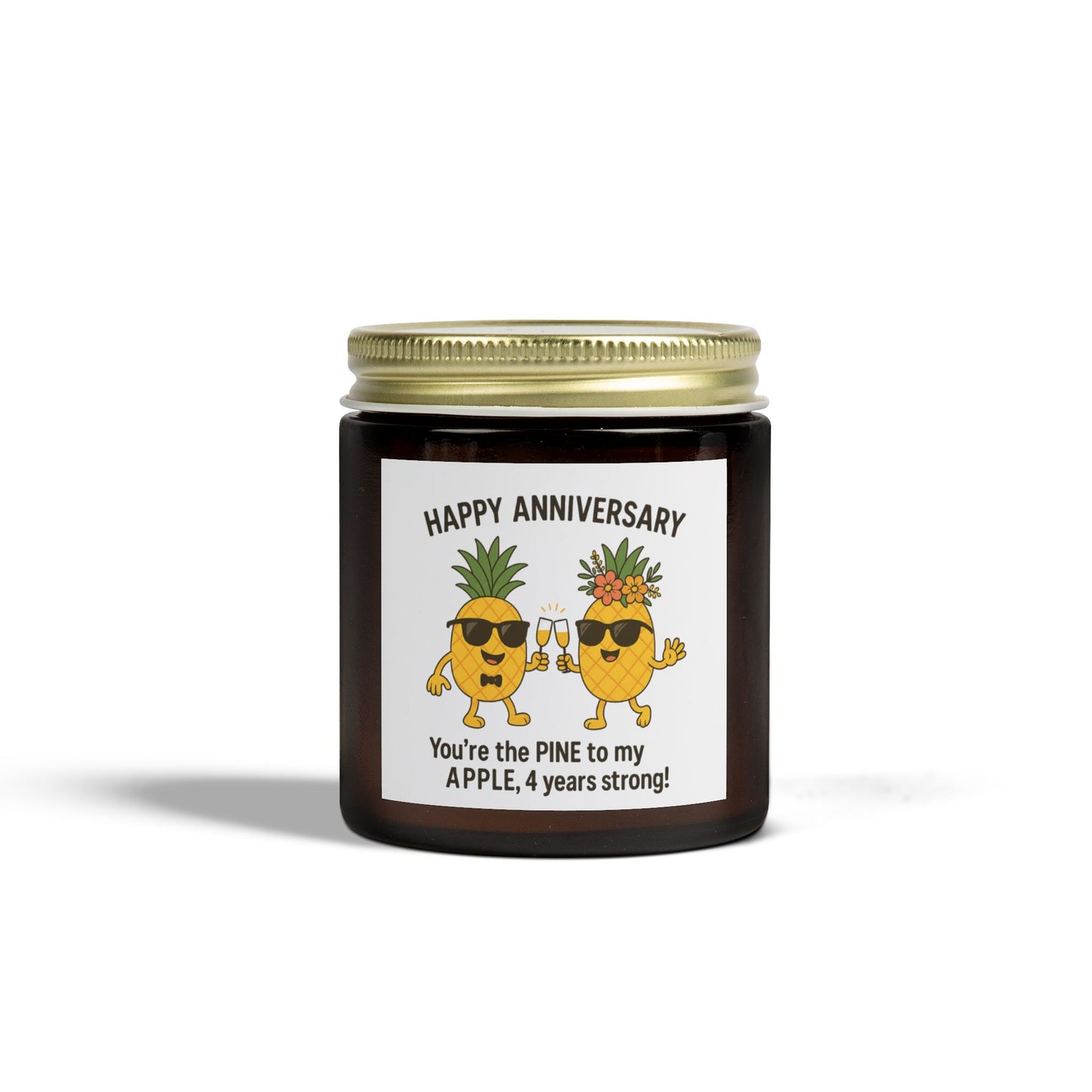 4th year anniversary gift funny, Funny 4th year fruit anniversary gifts, Fourth wedding anniversary candle, Candle 4th anniversary