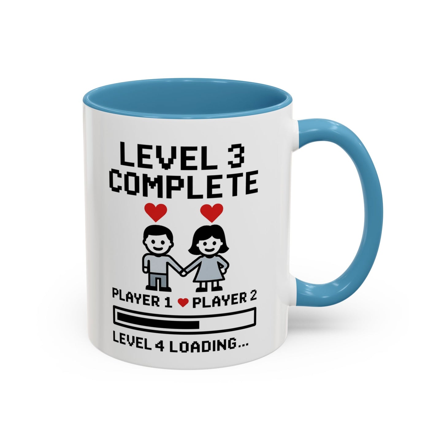 Level 3 complete mug, Level 3 complete coffee mug, Level 3 complete cup, Level 3 gamer couple mug, 3rd anniversary gamer gift