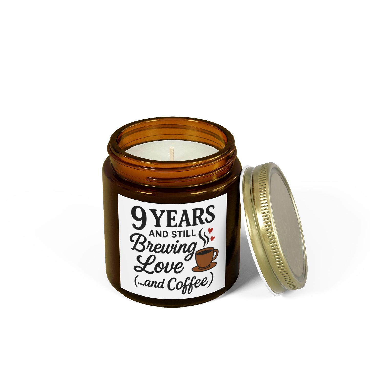 Funny 9th anniversary candle for couple, Romantic 9th anniversary scented candle, 9th wedding anniversary candle gift
