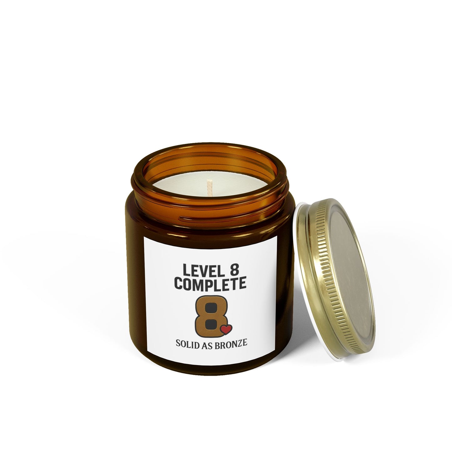 8th anniversary candle, 8th wedding anniversary present, Anniversary gift for husband 8 years, Married 8 years gift
