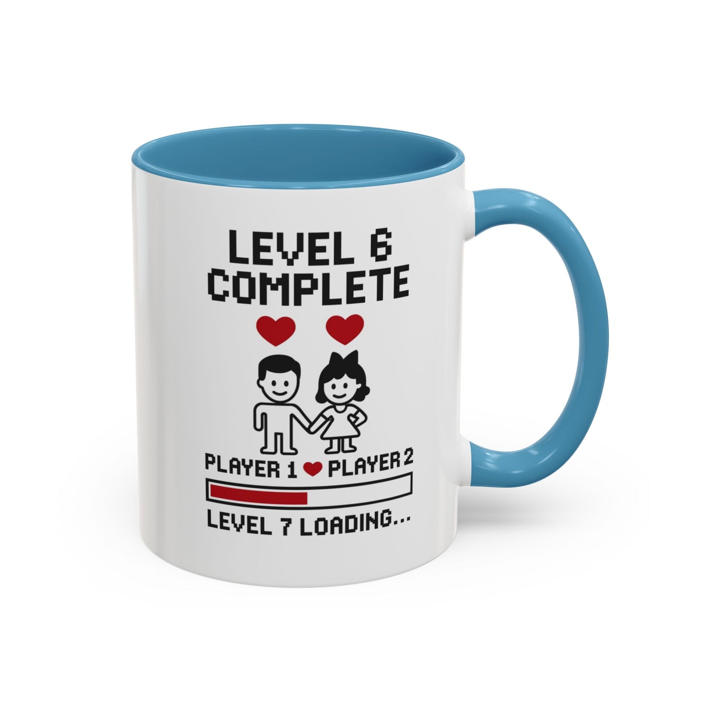 Level 6 complete mug, 6th anniversary gamer gift, 6 year anniversary gift for gamer, Gamer 6 month anniversary gift