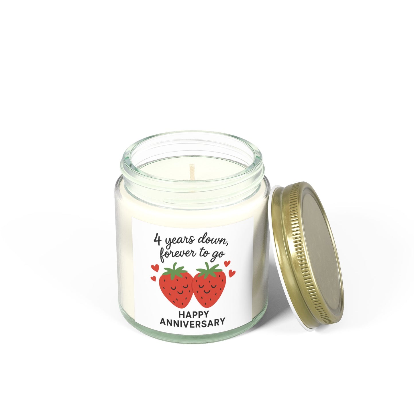 4th anniversary candle, Fourth wedding anniversary candle, Candle for 4th wedding anniversary, Meaningful 4 year wedding anniversary gift