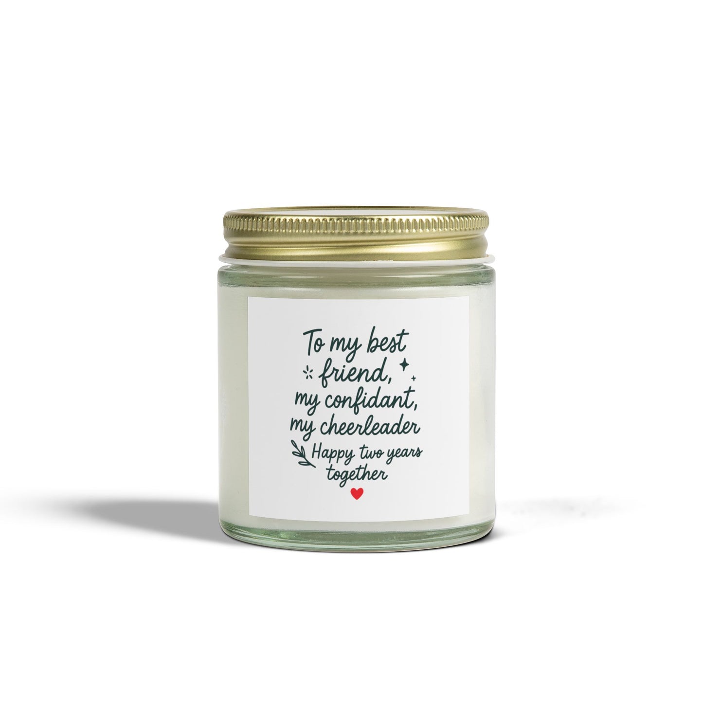 2nd anniversary candle, 2nd marriage anniversary gift for wife, Two year anniversary present, Cotton 2nd anniversary gift candle