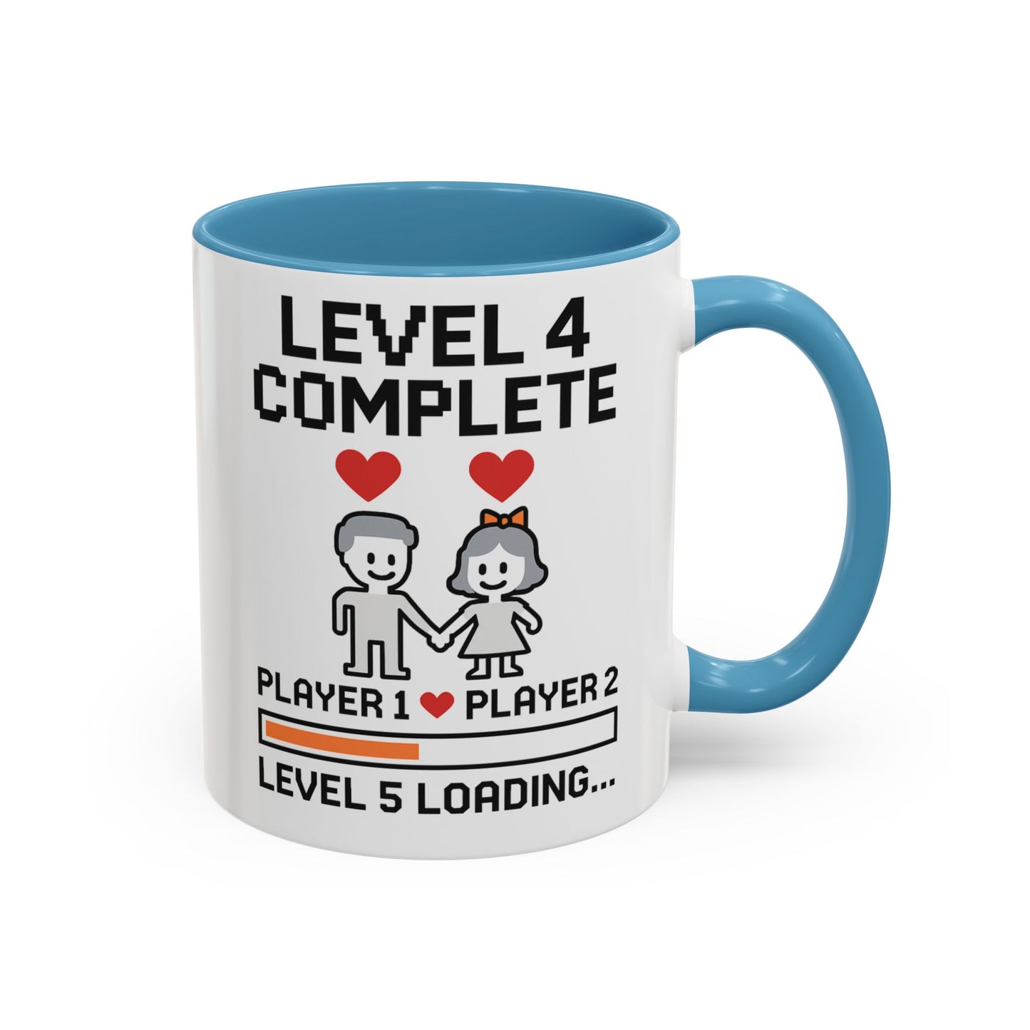 Level 4 complete mug, Level 4 complete coffee mug, Level 4 complete cup, Level 4 gamer couple mug, 4th anniversary gamer gift