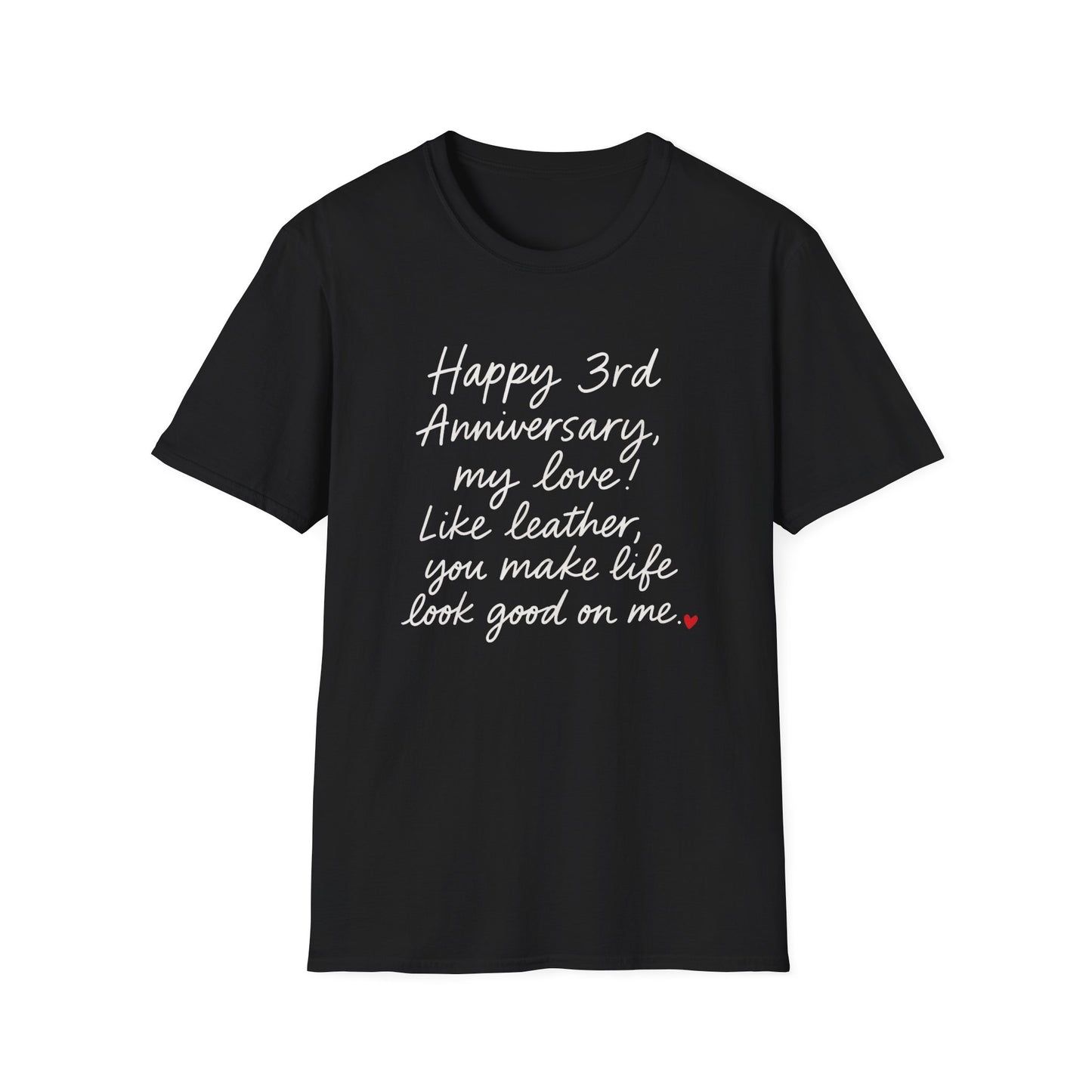 Leather anniversary shirt, Anniversary gifts for girlfriend 3 years, 3rd anniversary tshirts, Third anniversary tee