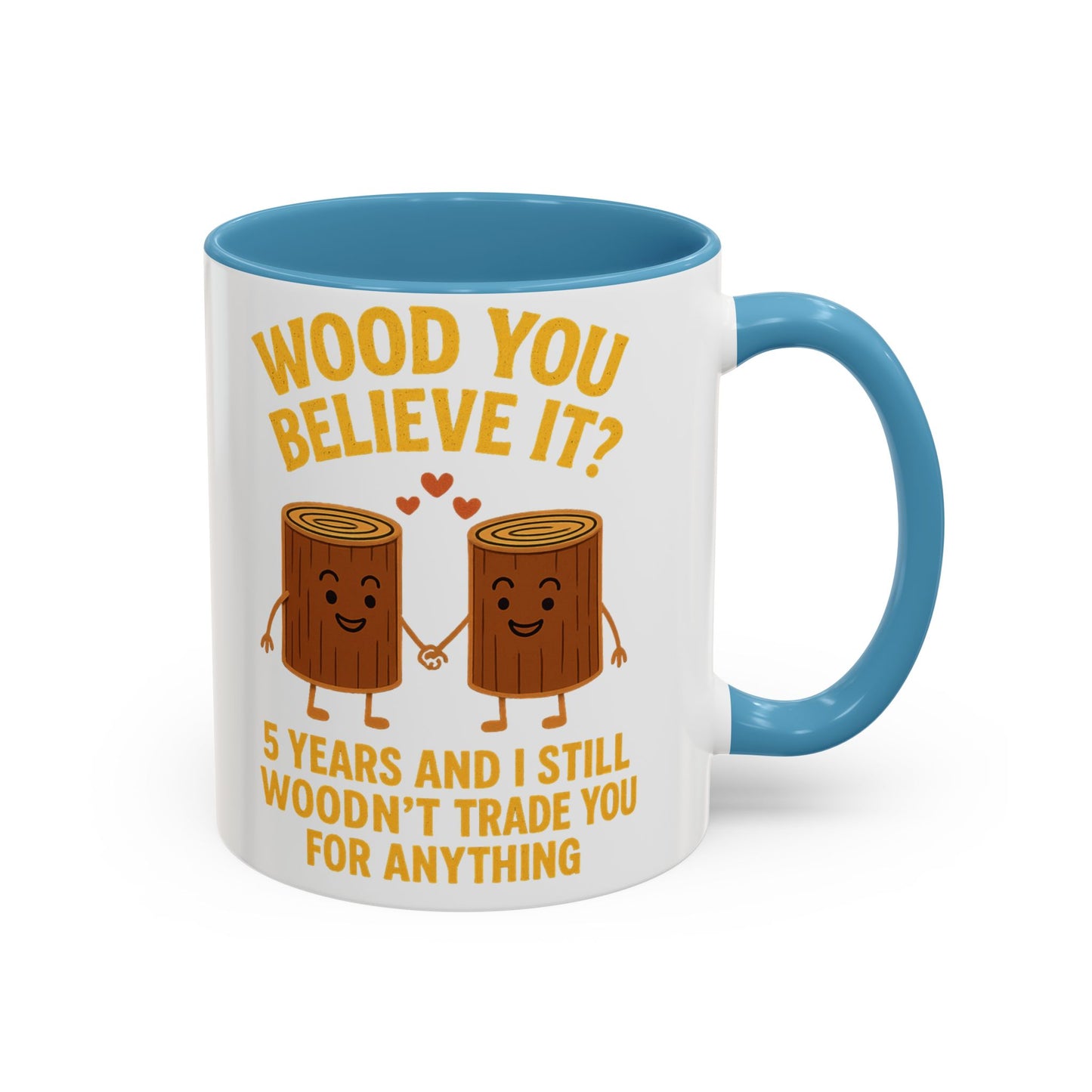 5th anniversary mugs, 5th wedding anniversary mug, 5 year anniversary mugs, 5th anniversary cup, Wood anniversary mug, 5th anniversary mug