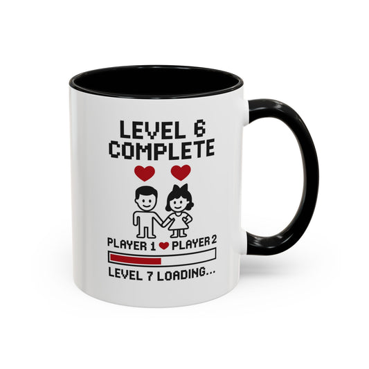 Level 6 complete mug, 6th anniversary gamer gift, 6 year anniversary gift for gamer, Gamer 6 month anniversary gift