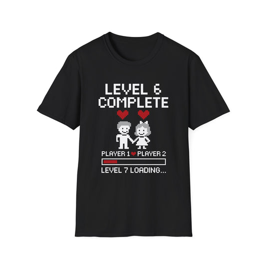 Level 6 complete anniversary shirt, Level 6 complete shirt, 6 year anniversary gift for gamer, Gamer 6 month anniversary gift