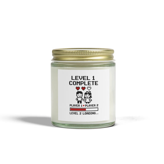 One year anniversary candle, First year wedding anniversary presents, Level 1 complete anniversary gift, Funny 1st year anniversary candle