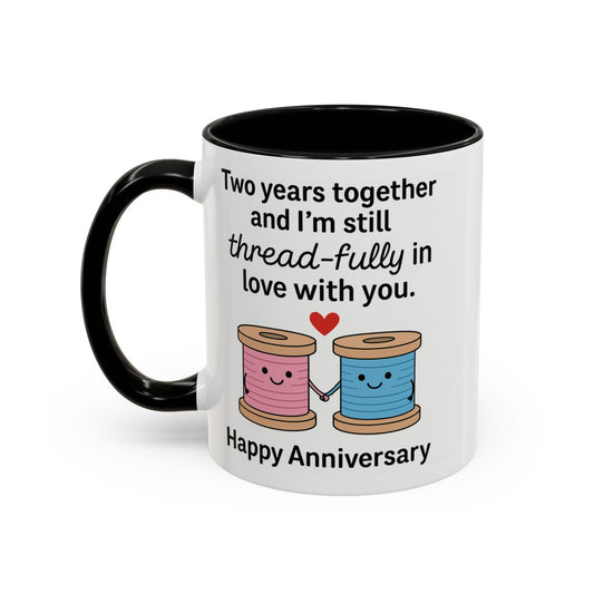 Second anniversary mugs, Anniversary gifts for her two years, Cotton anniversary presents for him, Cotton anniversary cup
