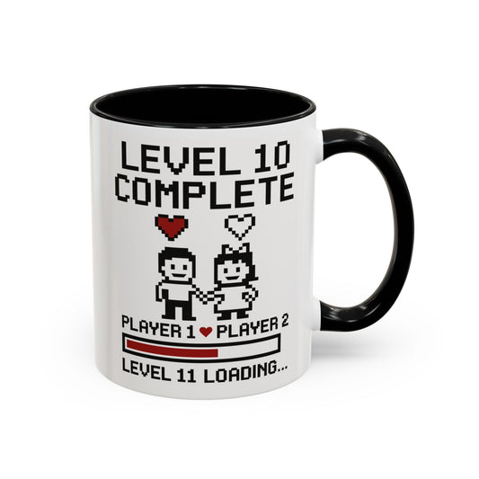 Level 10 complete mug, Level 10 complete coffee mug, Level 10 complete cup, Ten year anniversary mugs, 10th anniversary gamer gift