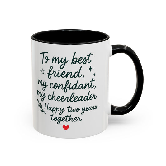 2nd anniversary mug, 2 year relationship gifts, Second year of marriage gift, Mug for cotton anniversary, Cotton anniversary mug