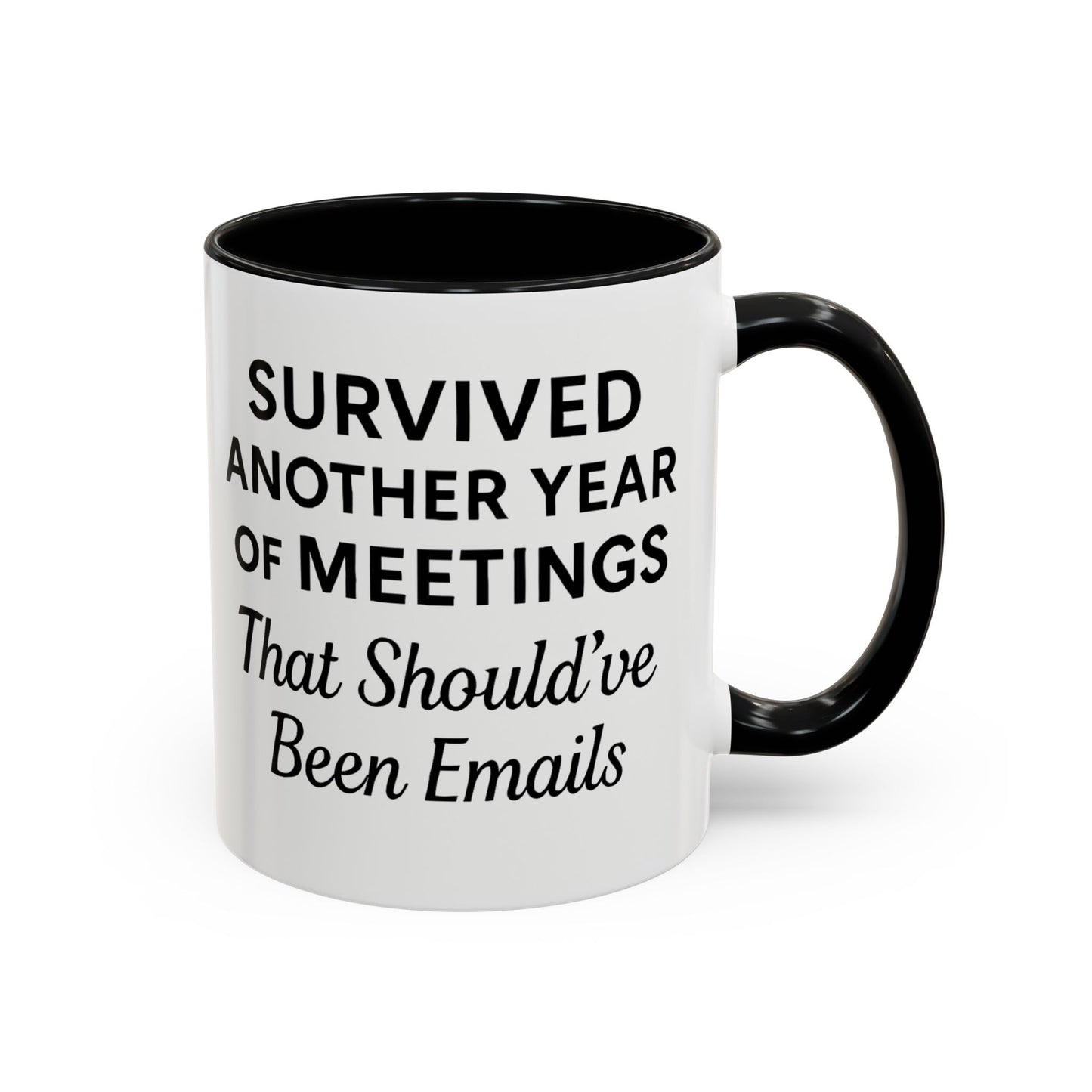 Mug I survived another meeting, Funny coworker anniversary message mug, Survived another meeting mug, Funny boss award mug