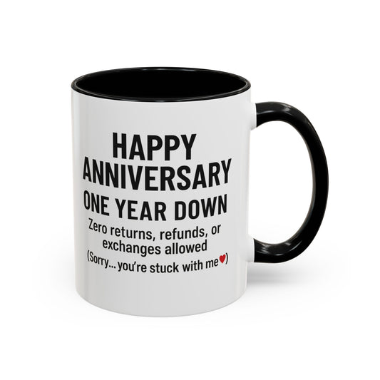 1st wedding anniversary coffee mug, Unusual first wedding anniversary gifts, First anniversary presents, 1st wedding anniversary cup