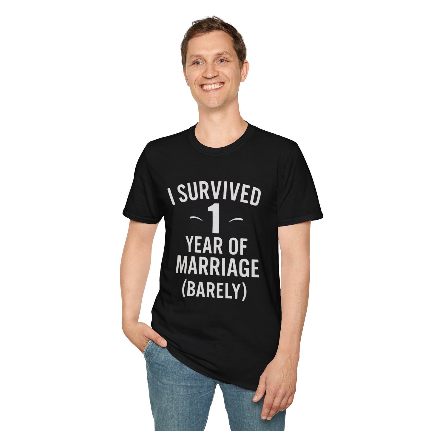 First wedding anniversary funny shirt, Fun first anniversary gifts, Quirky first anniversary gifts, I survived one year of marriage gift