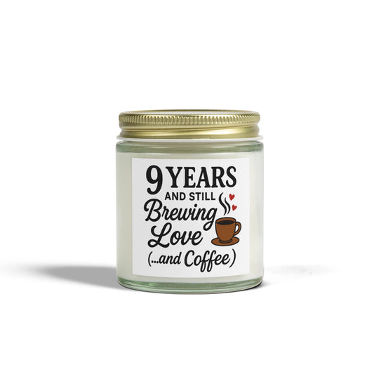 Funny 9th anniversary candle for couple, Romantic 9th anniversary scented candle, 9th wedding anniversary candle gift