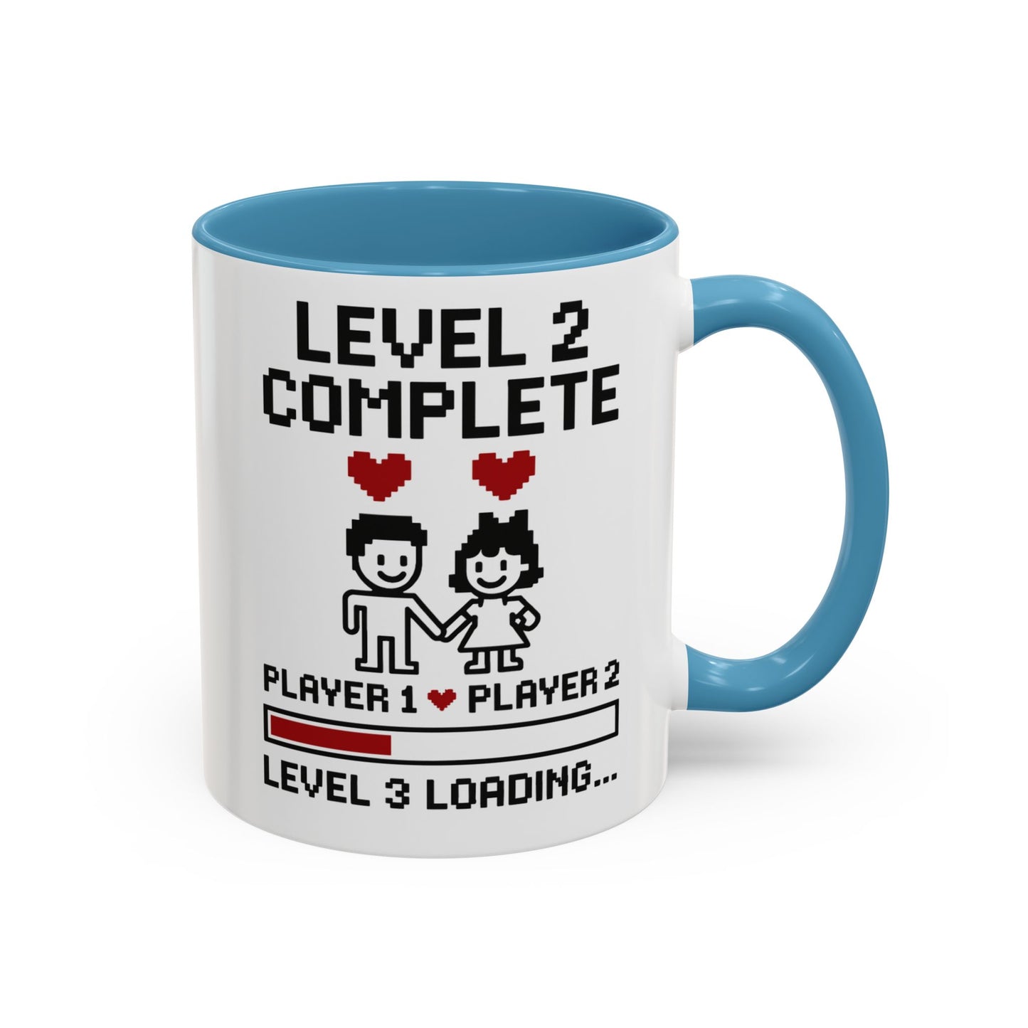 Level 2 complete mug, Level 2 complete coffee mug, Level 2 complete cup, Second anniversary gamer couple mug,  2nd anniversary gamer gift