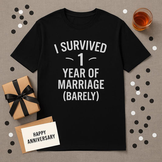 Funny first wedding anniversary gift for him, Funny first wedding anniversary shirt, First wedding anniversary funny tee