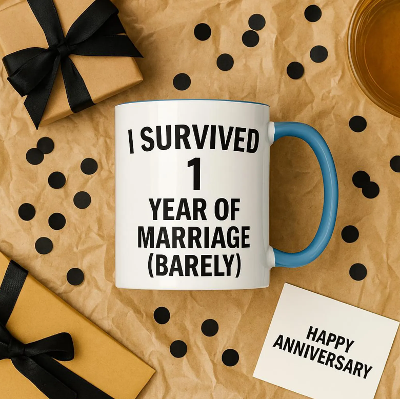 Funny 1st year anniversary mug, Funny 1st year anniversary cup, Paper anniversary funny mug, Paper anniversary funny cup