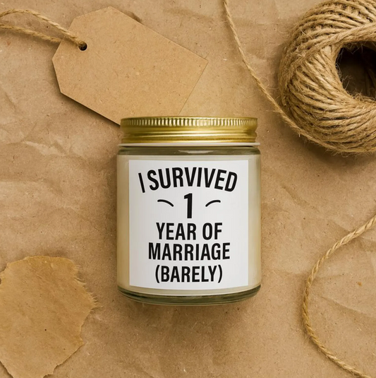 Funny 1st year anniversary candle, Funny first wedding anniversary candle, Paper anniversary funny candle