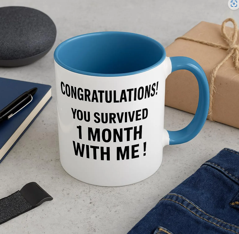 One month anniversary gifts for boyfriend, Gift for him one month anniversary, 1 month anniversary boyfriend mug