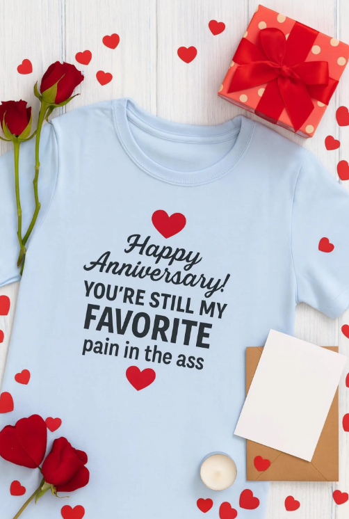 Silly anniversary gift for him, Funny anniversary words for husband, Hilarious anniversary memes shirt, Witty quirky anniversary gift