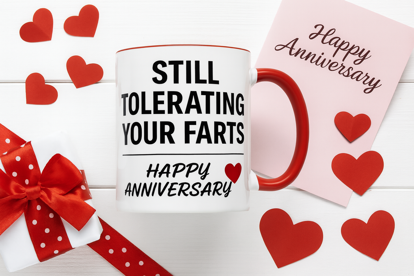Hilarious anniversary quotes mug, Funny anniversary messages for husband cup, Funny happy wedding anniversary mug
