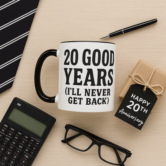 20 year work anniversary quotes funny mug, Funny 20 year work anniversary quotes, Happy 20th work anniversary funny mug