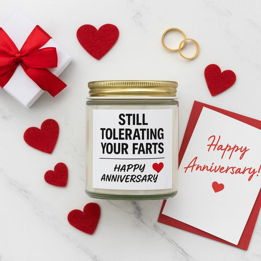 Funny anniversary candle, Hilarious gag gift for couples, Hilarious anniversary memes candle, Fart candle anniversary gift