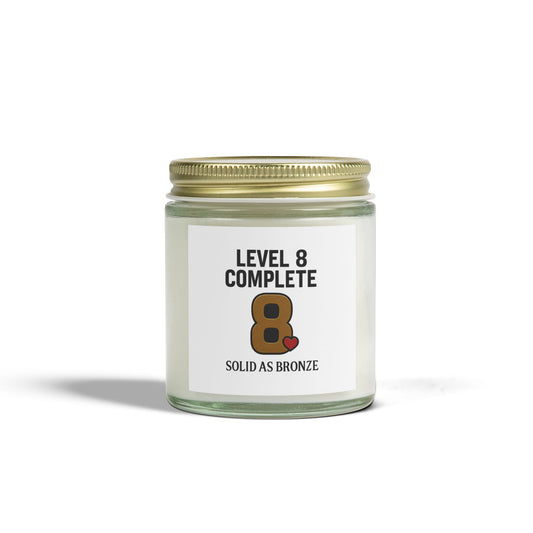 8th anniversary candle, 8th wedding anniversary present, Anniversary gift for husband 8 years, Married 8 years gift