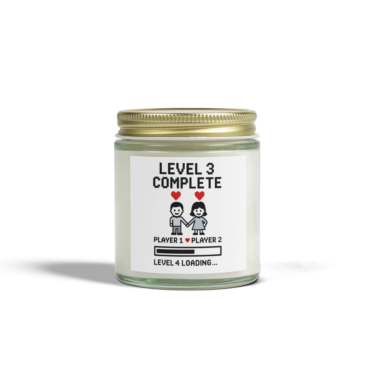 Level 3 complete candle, Level 3 complete anniversary candle, 3rd wedding anniversary candle, Gamer couple 3rd anniversary candle