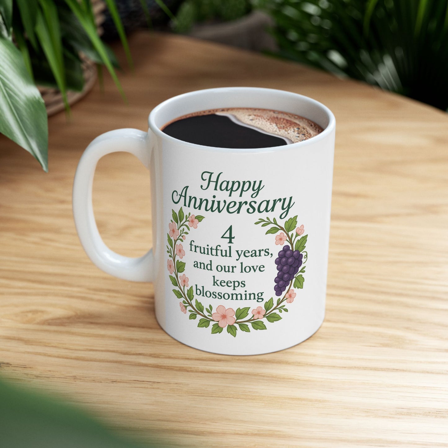 4th anniversary mug, Fourth wedding anniversary gift husband, Marriage gifts 4 year anniversary, 4th anniversary cup
