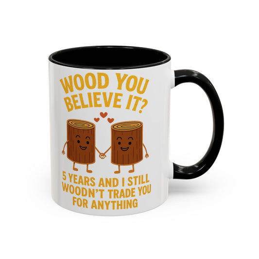 5th anniversary mugs, 5th wedding anniversary mug, 5 year anniversary mugs, 5th anniversary cup, Wood anniversary mug, 5th anniversary mug