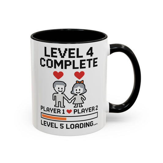 Level 4 complete mug, Level 4 complete coffee mug, Level 4 complete cup, Level 4 gamer couple mug, 4th anniversary gamer gift