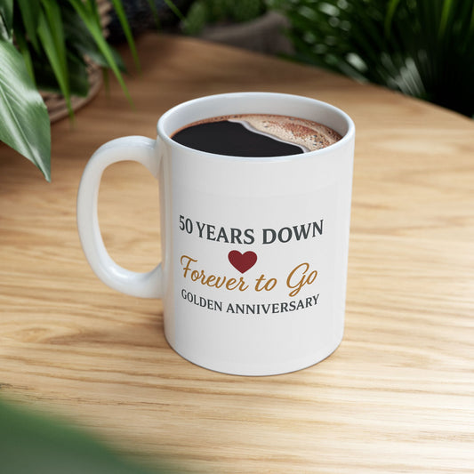 Anniversary mugs 50 years, Unique 50 year anniversary gift for parents, Coffee mugs 50th wedding anniversary gift
