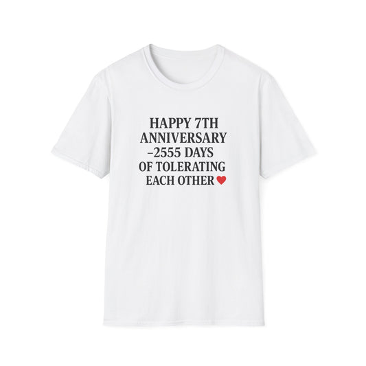 Funny 7th anniversary shirt, Wedding anniversary gifts for him 7 years, 7 anniversary giftful, 7th year anniversary present