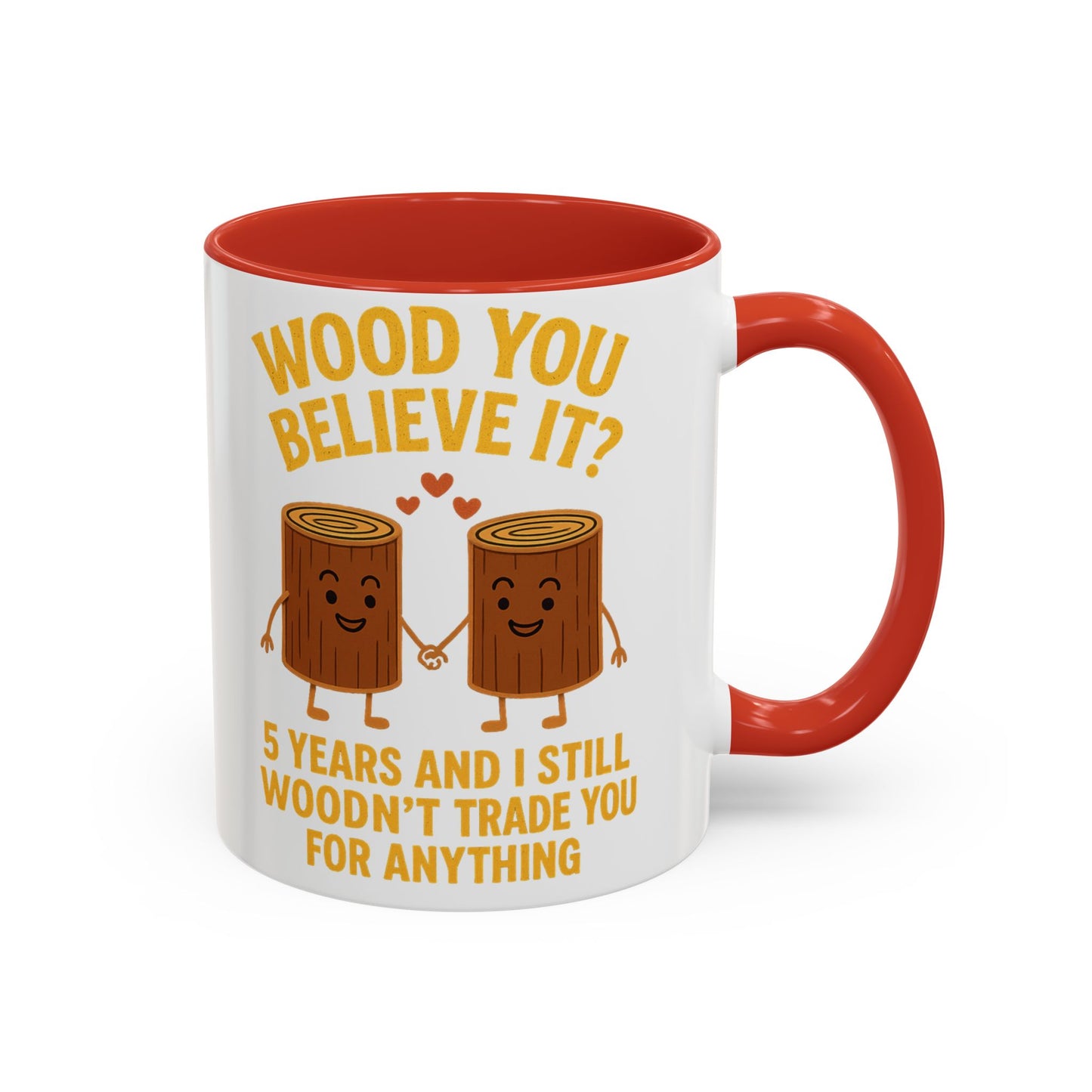 5th anniversary mugs, 5th wedding anniversary mug, 5 year anniversary mugs, 5th anniversary cup, Wood anniversary mug, 5th anniversary mug